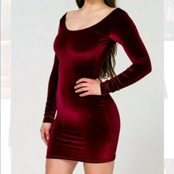 Red velvet dress American Apparel Small - Picture 4 of 5